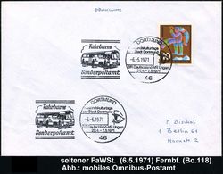 46 DORTMUND/ Fahrbares/ Postamt/ Auslandskulturtage/ ..BR Deutschland-VR Ungarn 1971 (6.5.) FaWSt = Mobiles Postamt (Bus - Auto's