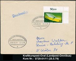 STUTTGART-FREUDENSTADT/ ÜBERLANDPOST/ 0729-01/ 11/ A 1979 (25.5.) Oval-St. 2x Klar Auf Inl.-Brieff - Martin Luther & Ref - Autos