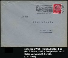 HEIDELBERG 1/ Ag/ Mit Der Kraftpost Durch Baden!.. 1938 (3.11.) MWSt = Omnibus (vor Bauernhaus) Klar Gest. Inl.-Brief  ( - Voitures