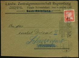 SCHWEINFURT/ *1*/ IM POSTAUTO/ VON BAD KISSINGEN/ NACH BAD BRÜCKENAU.. 1926 (5.1.) Bd.MWSt = Sylbe & Pondorf-Maschine (R - Auto's