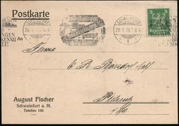 SCHWEINFURT/ ***/ IM POSTAUTO/ V.BAD KISSINGEN/ NACH BAD BRÜCKENAU/ U.BOCKLET + Jm Postauto V/ Bad Kissingen.. 1926 (20. - Voitures