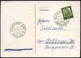 KLINK  U R L A U B E R D O R F/ über/ WAREN (MÜRITZ) 1962 (27.12.) Seltener 2K-Steg = Saison-Hauspostamt Auf EF 10 Pf. D - Sonstige & Ohne Zuordnung