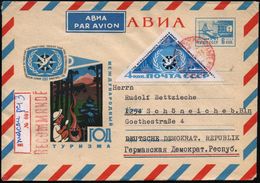 UdSSR 1967 (7.6.) 6 Kop LU Luft- U. Raumfahrt, Blau: Int. Jahr Des Tourismus = Logo /Tpourist Am Lagerfeuer Im Wald! + E - Autres & Non Classés