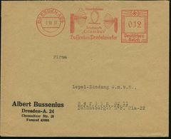 DRESDEN A 24/ Albert Bussenius/ Schutzmarke/ "Columbus"/ Bussenius Pendelwinker 1937 (7.10.) Dekorativer AFS = 2 Pendel- - Unfälle Und Verkehrssicherheit