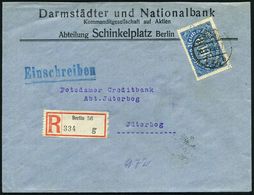 BERLIN W/ *56b 1923 (20.8.) 1K-Steg Auf EF 2000 Mk. Ziffer, Blau Mit Firmenlochung "B F H U J" = B Ank Für Handel U. Jnd - Non Classificati