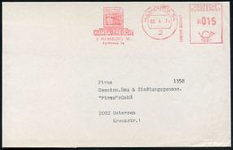 2 HAMBURG 54/ HANSA-TRESOR../ GEBÜHR BEZAHLT 1975 (Apr.) AFS 015 Pf. = MsDrs. (Abb.: Tresor) Inl.-Brief (Dü.E-26) - 30jä - Ohne Zuordnung