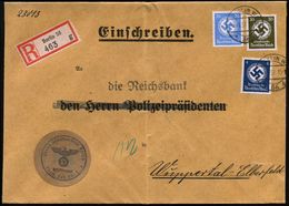 BERLIN W/ *56k 1937 (9.11.) 1K-Steg A. Behördendienst 4 Pf., 20 Pf. U. 30 Pf. + RZ: Berlin 56/g + Dienst-HdN: Preuß. Sta - Non Classés