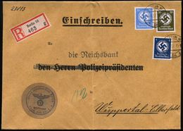 BERLIN W/ *56k 1937 (9.11.) 1K-Steg A. Behördendienst 4 Pf., 20 Pf. U. 30 Pf. + RZ: Berlin 56/g + Dienst-HdN: Preuß. Sta - Unclassified