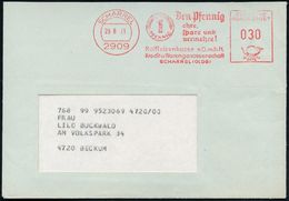 2909 SCHARREL/ Den Pfennig/ Ehren../ Raiffeisenkasse EGmbH/ Kredit-u.Warengenossenschaft 1971 (23.6.) AFS = 1 PFENNIG (M - Unclassified