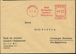 BERLIN W/ 8/ Bank/ ür Deutsche/ Jndustrie-/ Obligationen 1935 (12.4.) AFS Klar Auf Firmenbrief (Dü.E-3Ao) - Preussen / P - Zonder Classificatie