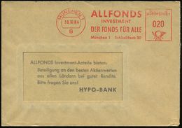 8 MÜNCHEN 1/ ALLFONDS/ INVESTMENT/ DER FONDS FÜR ALLE.. 1964 (30.10.) AFS Auf Reklame-Bf.: HYPO-BANK - Preussen / Prussi - Ohne Zuordnung