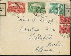 ALGERIEN 1936 (28.7.) 1K: ALGER Auf Freimarken-Frankatur, 1K: ALGER + Rs. Deutscher Devisenzensur-Zettel (mehrfach) = Ei - Non Classificati