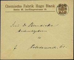 Berlin W. 1894 (15.7.) Privatpost-PU 2 Pf. "Berliner Packetfahrt AG" Braun: Chemische Fabrik Hugo Blank , 1K: PACKET-/FA - Chemie