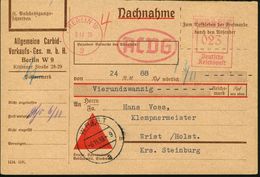 BERLIN W/ 9/ ACVG 1939 (3.11.) AFS 023 Pf. = A Llgem. Carbid-Verkaufs-GmbH, Seltene Inl.-NN-Firmenkarte N.WRIST (AS) Kla - Chemistry