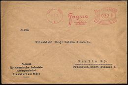 FRANKFURT (MAIN)/ 9/ Fagus 1931 (17.2.) AFS 030 Pf. (Firmenlogo) Auf Firmenbrief: Verein Für Chem.Industrie AG, Fern-Dop - Chimica