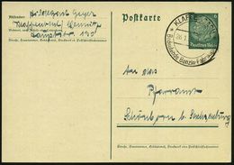 KLAFFENBACH/ Bedeutende Benzin-Fabriken 1936 (28.1.) Seltener HWSt Auf Bedarfs-Karte (Bo.1) - Geschichte 1806 - 1870 / H - Chimie