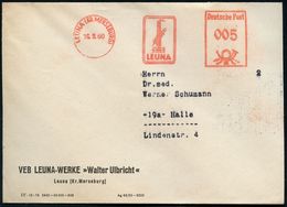 LEUNA (KR MERSEBURG)/ LEUNA 1961 (10.11.) Roter AFS = Ende Der Blauen DDR-Dienstfarbe, Aber Nicht Mehr S.A.G.! (gr. Leun - Chimie