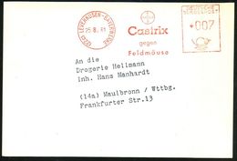 (22c) LEVERKUSEN-BAYERWERK/ BAYER/ Castrix/ Gegen/ Feldmäuse 1961 (24.2.) Seltener AFS = Hauspostamt , Klar Gest. Castri - Scheikunde