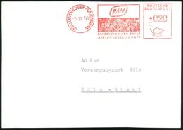 (22c) LEVERKUSEN-BAYERWERK/ PAN/ EINE BAYER FASER.. 1958 (5.11.) Seltener AFS = Hauspostamt Bayer-Werk Klar Auf Bedarfs- - Chimica