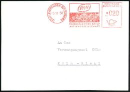 (22c) LEVERKUSEN-BAYERWERK/ PAN/ EINE BAYER FASER.. 1958 (5.11.) Seltener AFS = Hauspostamt Bayer-Werk Klar Auf Bedarfs- - Chemie