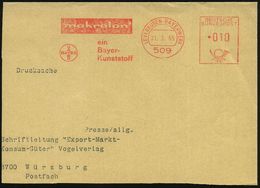 509 LEVERKUSEN-BAYERWERK/ Makrolon/ BAYER/ Ein/ Bayer-/ Kunststoff 1965 (31.3.) AFS = Hauspostamt , Klar Gest. Teil-Bf.  - Chimie