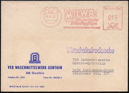328 GENTHIN/ MILWA/ Für Perfekte/ Wäschepflege/ VEB WASCHMITTELWERK.. 1972 (20.3.) Dekorat. AFS (Schaumperlen) Dekorat.  - Scheikunde