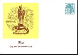 Kiel 1978 PP 40 Pf. Burgen, Grün: "Geistkämpfer" = Erzengel Auf Teufel (Tag Der Briefmarke) Ungebr. (Mi.PP 100/84) - Wei - Christianisme