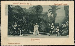 Oberammergau 1900 PP 5 Pf. Wapen, Grün: Passionsspiele 1900, Offiz. Karte No.12 " Aufererstehung, Jesus" Grab U. 4 Römis - Cristianismo