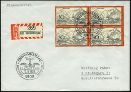 B.R.D. 1970 (11.5.) 30 Pf. "Oberammergau", Reine MeF: 4er-Block + 2x Ortsgleicher ET-SSt.: OBERAMMERGAU/ERSTAUSGABE.. =  - Christianisme