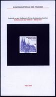 B.R.D. 2003 (März) 56 C. Kölner Dom "Weltkulturerbe UNESCO" , 47 Verschied. Color-Alternativ-Entwürfe D. Bundesdruckerei - Chiese E Cattedrali