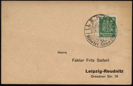 LEHNIN/ Kloster Anno 1200 1926 (20.1.) Seltener HWSt = Kloster (+ Rastender Ritter) Klar Auf Inl.-Karte (Bo.1 , Nur 1926 - Abadías Y Monasterios