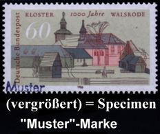 Walsrode 1986 (Mai) 60 Pf. "1000 Jahre Walsrode U. Kloster Walsrode" M. Amtlichen Handstempel  "M U S T E R" Postfr. + A - Abbazie E Monasteri