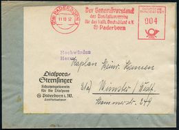 (21a) PADERBORN 1/ Der Generalvorstand/ D.Bonifatiusvereins/ Für Das Kath.Deutschland E.V. 1952 (11.10.) AFS , Klar Gest - Christendom