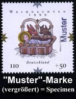 B.R.D. 1999 (Nov.) Weihnachten, Kompl. Satz , Je Mit Amtl. Handstempel  "M U S T E R" , Postfr.  + Amtl. Ankündigungsbla - Noël