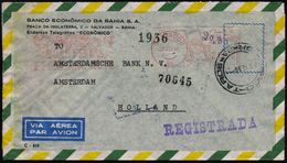 BRASILIEN 1956 (28.12) AFS: SALVADOR/Ba/M 5071/BOAS FESTAS.. = Weihnachtsglocken (= Banco Econ.Bahia) + Paginier-R-Stemp - Navidad