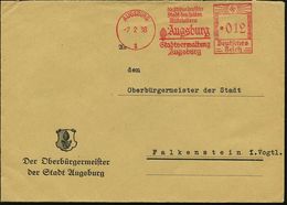 AUGSBURG/ 1/ Die Schöne Deutsche/ Stadt D.späten/ Mittelalters/ ..Stadtverwaltung 1938 (7.2.) AFS = Stadtwappen (= Römis - Cristianesimo