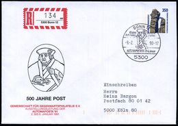 5300 BONN 12/ 10 Jahre/ Automatenmarken.. 1990 (9.2.) SSt = Fürst Von Thurn & Taxis Auf Motivgl. PU 350 Pf. Extersteine: - Cristianismo