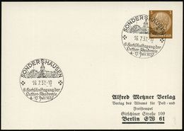 SONDERSHAUSEN/ 6.Hochschultagung Der/ Luther-Akademie.. 1937 (16.7.) Seltener SSt = Schloß , Klar Gest. Inl.-PP 3 Pf. Hi - Christentum