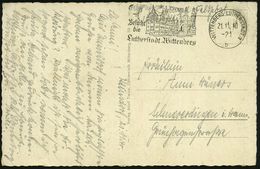 WITTENBERG LUTHERSTADT 1/ B/ Besucht/ Die Lutherstadt.. 1940 (21.11.) MWSt = Luther-Denkmal U. Stadtkirche , Klar Gest.  - Christianisme