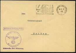 WITTENBERG-LUTHERSTADT 1/ B/ Besucht/ Die/ Lutherstadt.. 1940 (16.8.) MWSt = Luther-Denkmal (vor Rathaus, Stadtkirche, L - Christianisme