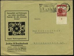 WORMS 2/ BESUCHT DIE/ NIBELUNGEN- DOM- U./ LUTHERSTADT 1935 (26.7.) Seltener MWSt = Luther-Denkmal Klar Auf Firmen-Rekla - Christianisme