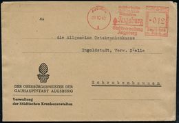 AUGSBURG/ 1/ ..Stadtverwaltung/ Augsburg 1943 (29.10.) Dekorat. AFS = Stadtwappen = Römisches Fruchtbarkeits-Symbol , Mo - Andere & Zonder Classificatie