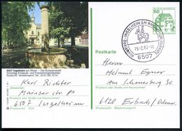 6507 INGELHEIM AM RHEIN 1/ ..Rotweinstadt 1982 (19.2.) HWSt = Denkmal Karl Der Große Auf Ortsgl. BiP 50 Pf. Burgen, Grün - Altri & Non Classificati