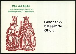Magdeburg 1987 (Sept.) PP 10 Pf. PdR., Grün: Otto Und Editha = Kaiser Otto I. (mit Ehefrau Auf Dem Thron) Ungebr. + Moti - Andere & Zonder Classificatie