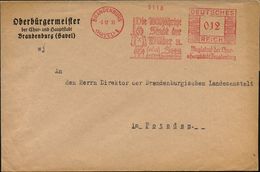 BRANDENBURG/ (HAVEL)1/ Die 1000jährige/ Stadt D./ Wäler U./ Seen/ Magistrat.. 1935 (3.12.) Dekorativer AFS = Roland Mit  - Andere & Zonder Classificatie