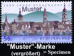 Deggendorf 2002 (März) 56 Cent "1000 Jahre Deggendorf" Mit Amtl. Handstempel  "M U S T E R" , Postfr. + Amtl. Ankündigun - Sonstige & Ohne Zuordnung