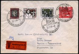 SCHKÖLEN/ 800 JAHRE STADT/ 1000-JAHFEIER.. 1958 (1.7.) HWSt (Tor Der Stadtbefestigung) 3x Klar + VZ: Naumburg (Saale) 3, - Andere & Zonder Classificatie