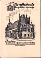 Frankfurt (Oder) 1938 (9.1.) PP 3 Pf. Hindenbg. , Braun: Tag Der Briefmarke = Stadtwappen Mit Hahn, Gotisches Rathaus (s - Andere & Zonder Classificatie