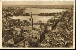 Hamburg 1935 (Jan.) 6 Pf. BiP WHW-Lotterie, Grün: Rathaus Mit Alster (histor. Innenstadt) Gest. Düsseldf., Bedarf (Mi.P  - Sonstige & Ohne Zuordnung