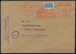 LEMGO/ Die/ Alte/ Hansestadt.. 1948 (6.6.) Dekorat. AFS Ohne PLZ = Histor. Altstadt Mit Dom Auf 2 Pf. NoB (= VE) Kommuna - Autres & Non Classés